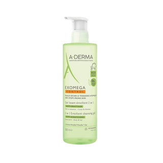 A-Derma Exomega Control Gel Limpiador Cuerpo y Cabello 500ml
